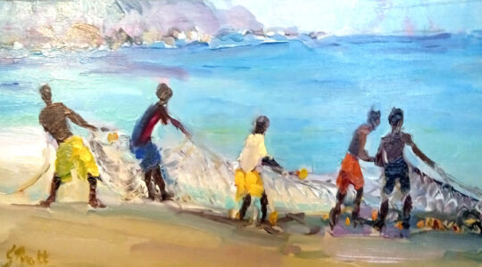 Kenyan Fishing Boys by J Pratt